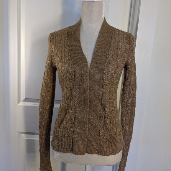 Banana Republic Sweaters - Banana Republic Gold Cream Silvery Sweater
